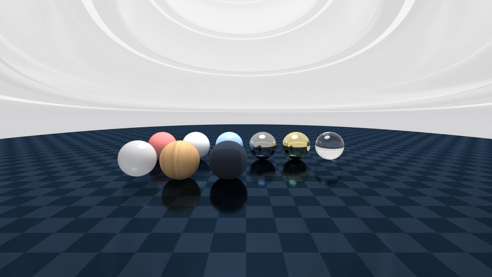 A scene rendered photorealistically with the Luisa ray-tracing backend